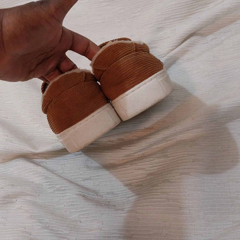 J. Crew Tan Corduroy Slip-On Sneakers Size 8